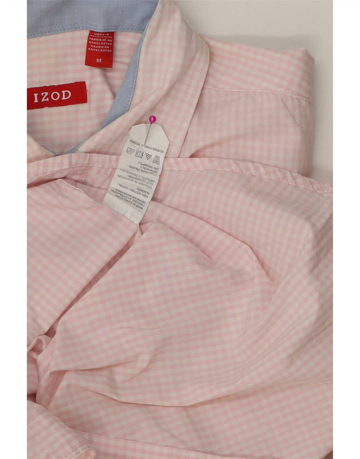 Izod Herrenhemd aus mittelrosa Gingham-Baumwolle