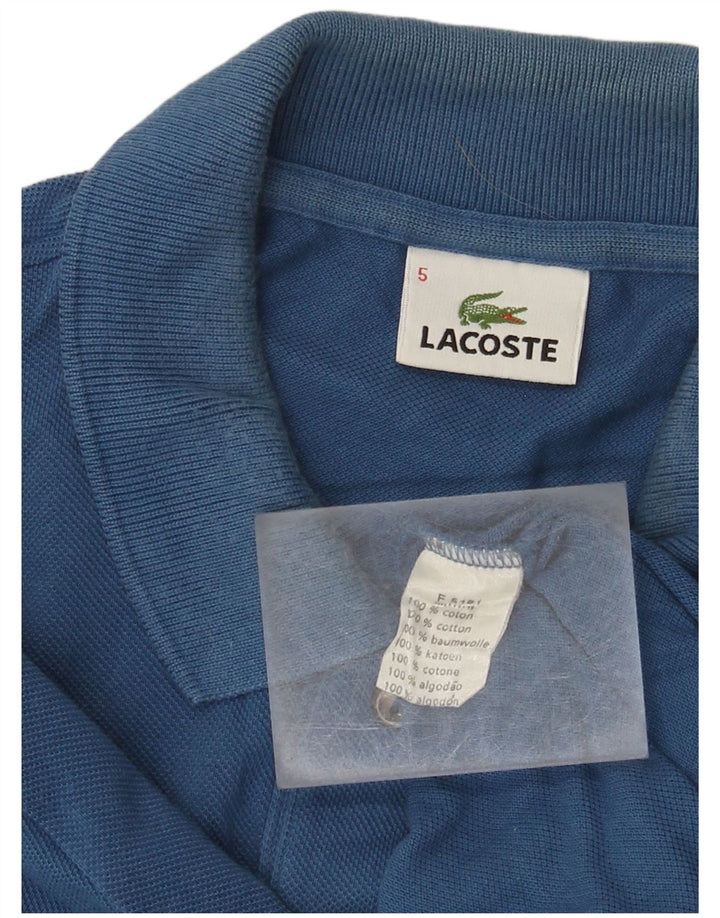 Lacoste Herren-Poloshirt, Größe 5, groß, blaue Baumwolle