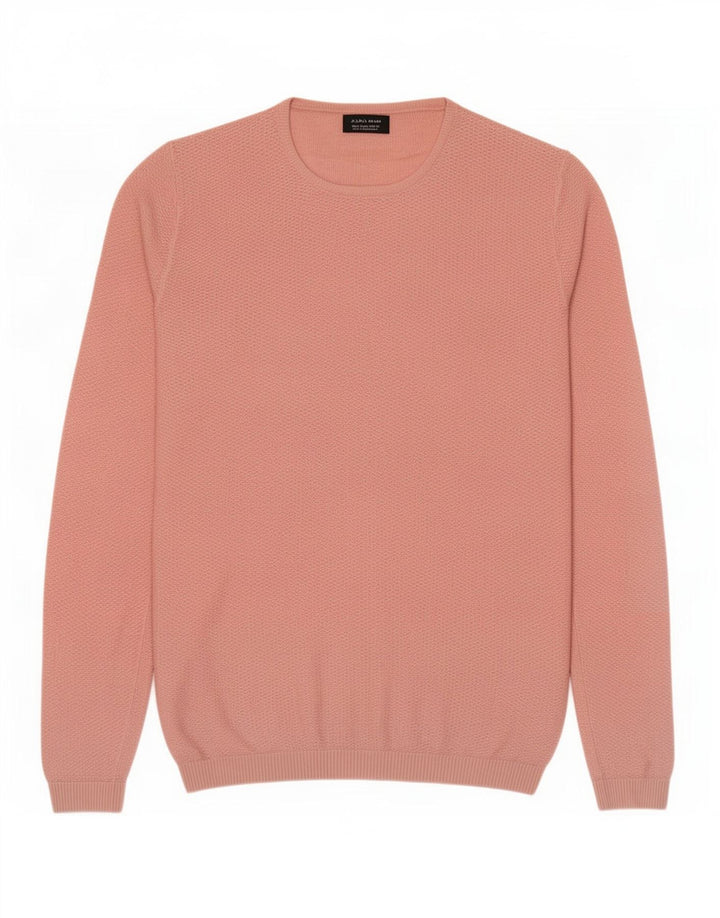 Zara Herren-Pullover mit Rundhalsausschnitt, Größe L, Rosa