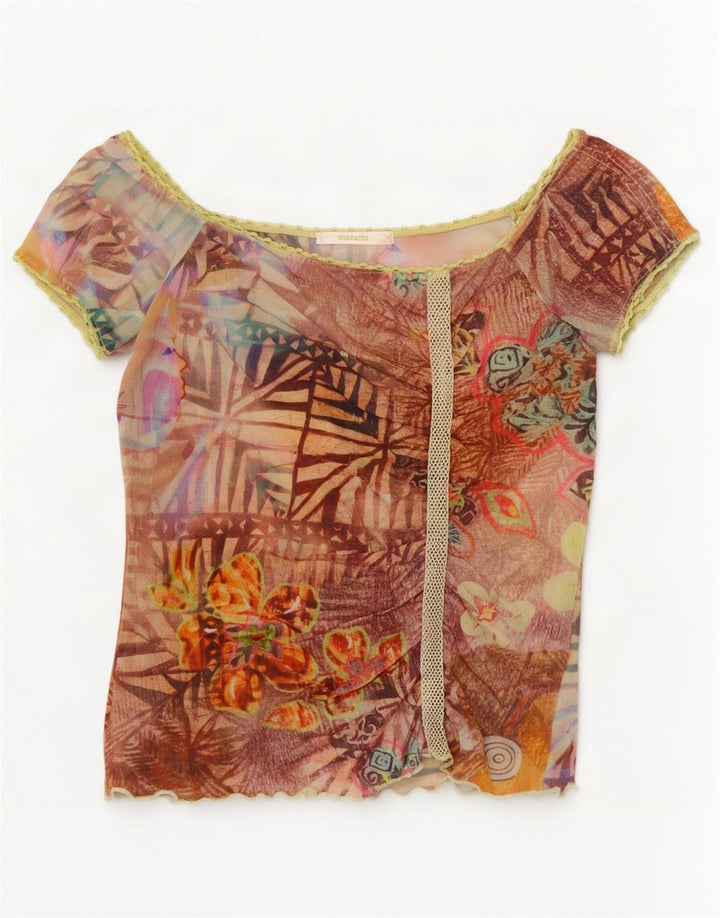 Schulterfreies Oberteil für Damen von Muchacha, Größe M, mehrfarbig, Blumenmuster