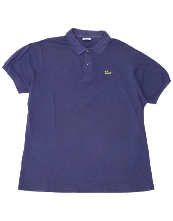 Lacoste Herren Poloshirt Größe 7 2XL Blaue Baumwolle