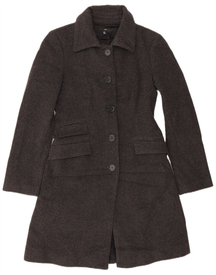 Zara Damen Mantel UK 10 Small Graue Wolle