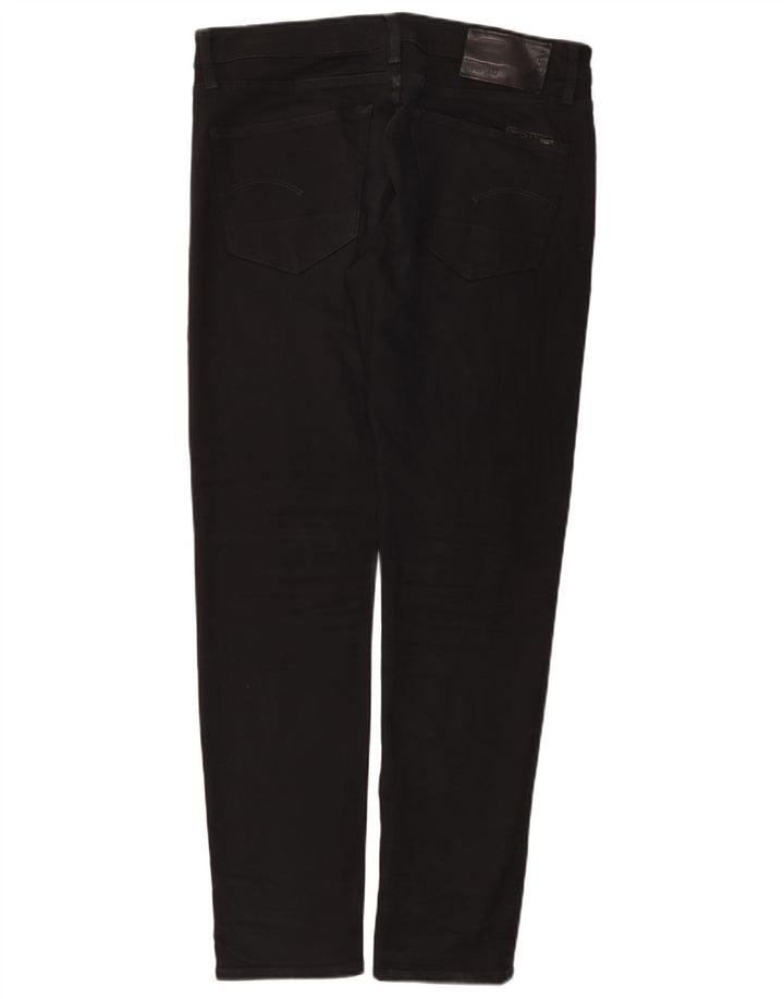 G-Star Herren Slim Jeans W32 L32 Schwarze Baumwolle