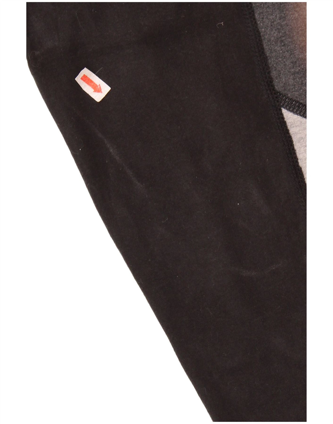 REEBOK Damen Leggings UK 10 Small Schwarz Colourblock Baumwolle