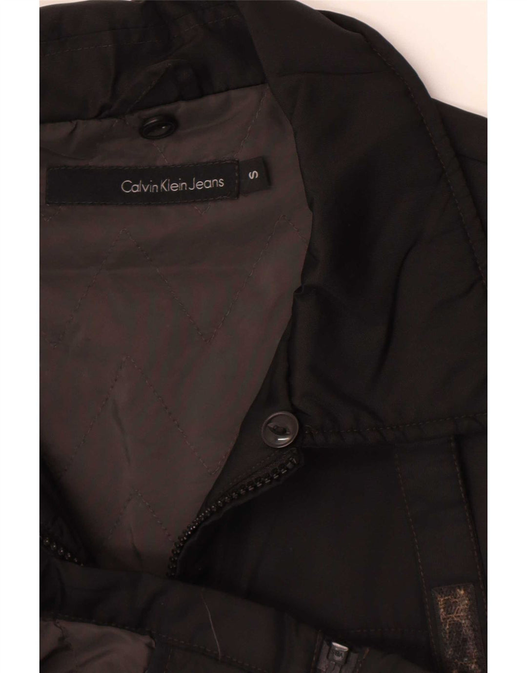 Calvin Klein Jeans Herren Bomberjacke UK 36 Small Schwarz