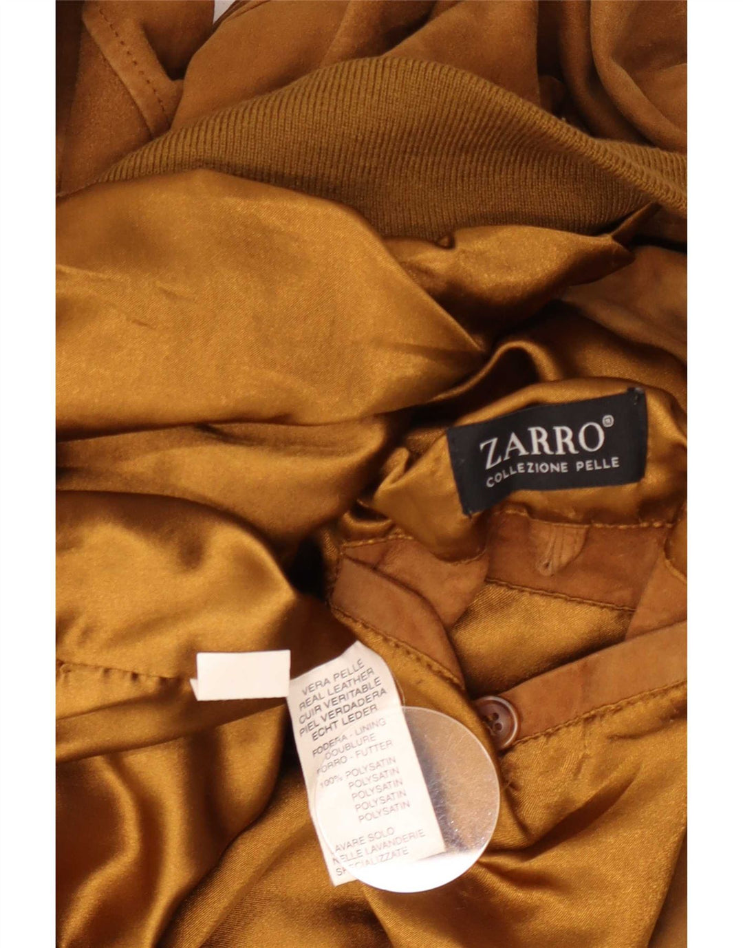 Zarro Herren Wildleder Bomberjacke UK 44 2XL Beige Leder