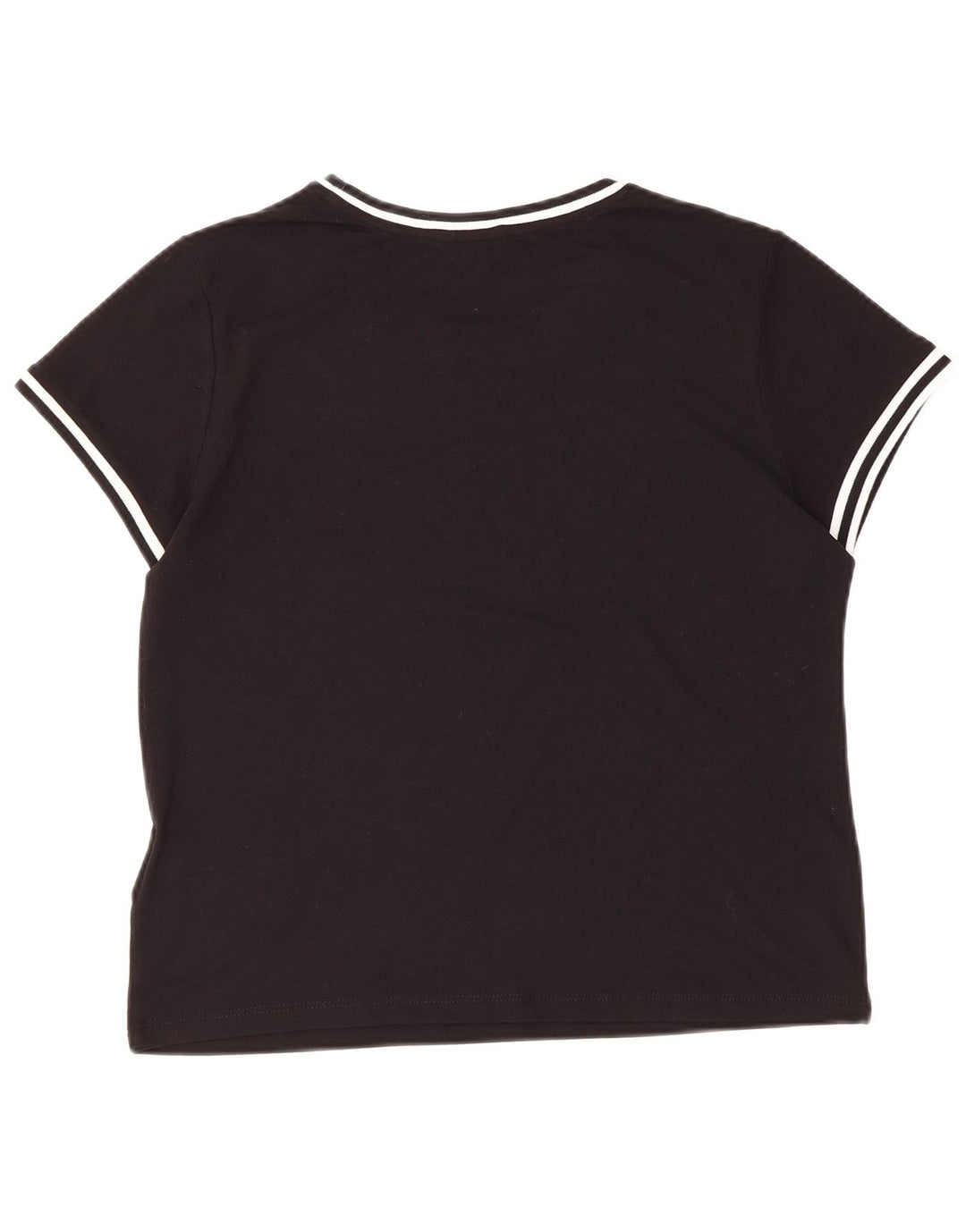 Guess Damen T-Shirt Top UK 14 Large Schwarz Polyester