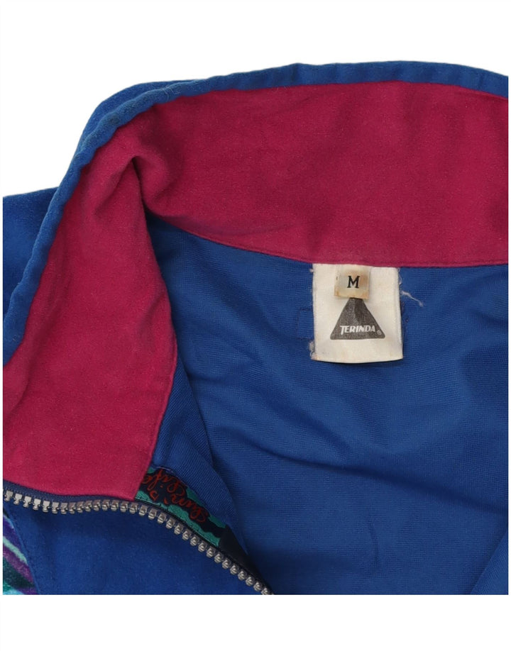 Terinda Damen-Trainingsanzug-Oberteil, übergroß, Jacke, UK 14, mittelblau, geometrisch