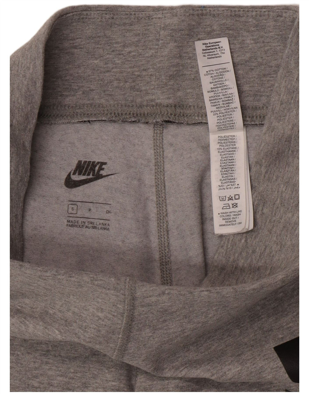 Nike Womens Graphic Leggings UK 8 Small Grau gefleckte Baumwolle