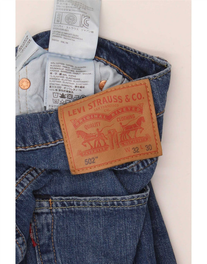 Levi's Herren 502 Tapered Jeans W32 L30 Blaue Baumwolle