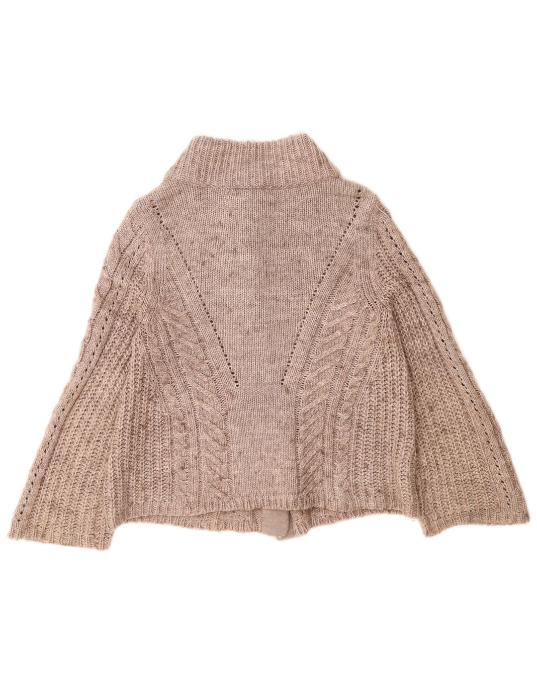 Marks & Spencer Damen-Cardigan-Pullover UK 12 Mittelgrau geflecktes Acryl