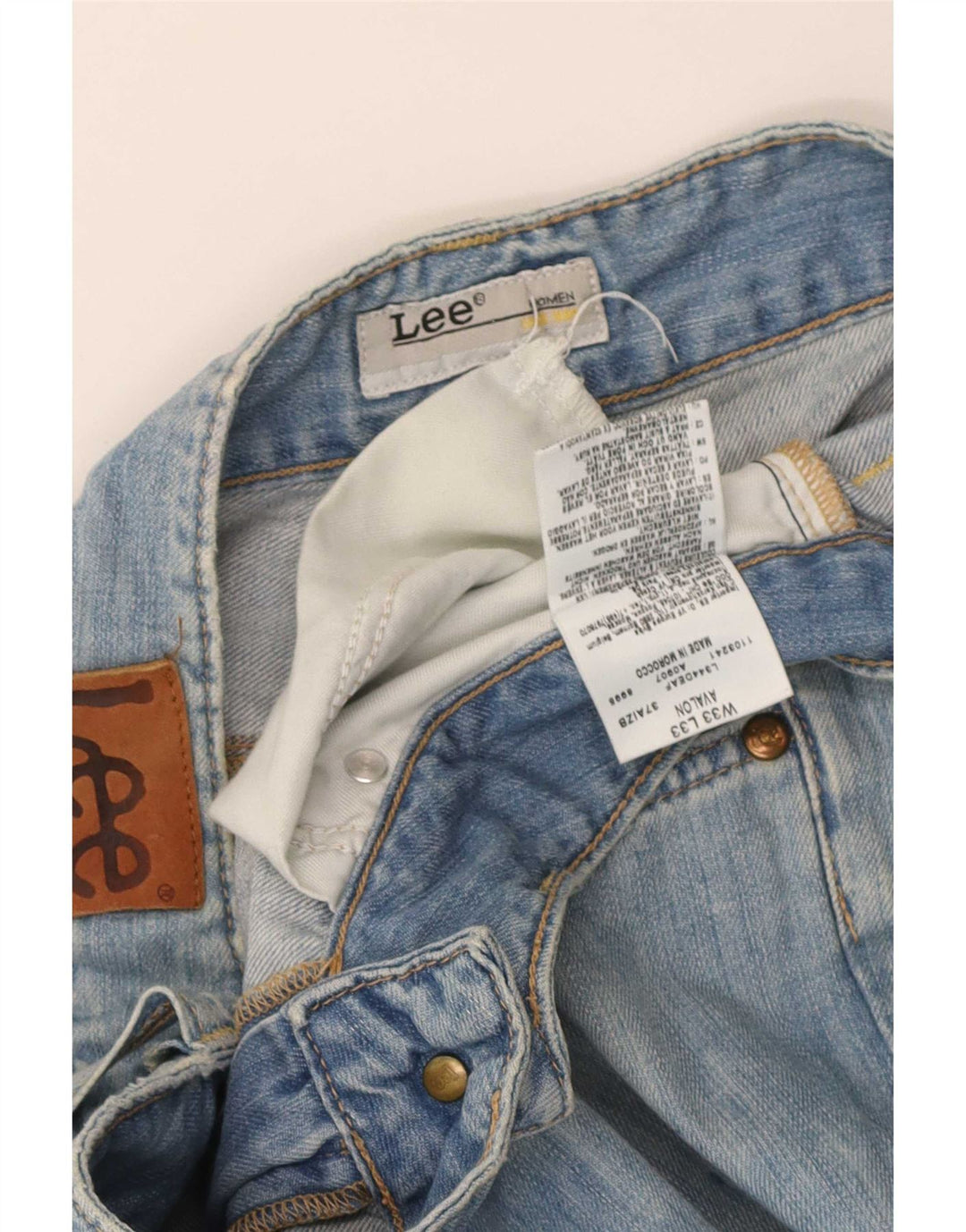 Lee Herren Avalon Straight Jeans W33 L33 Blaue Baumwolle
