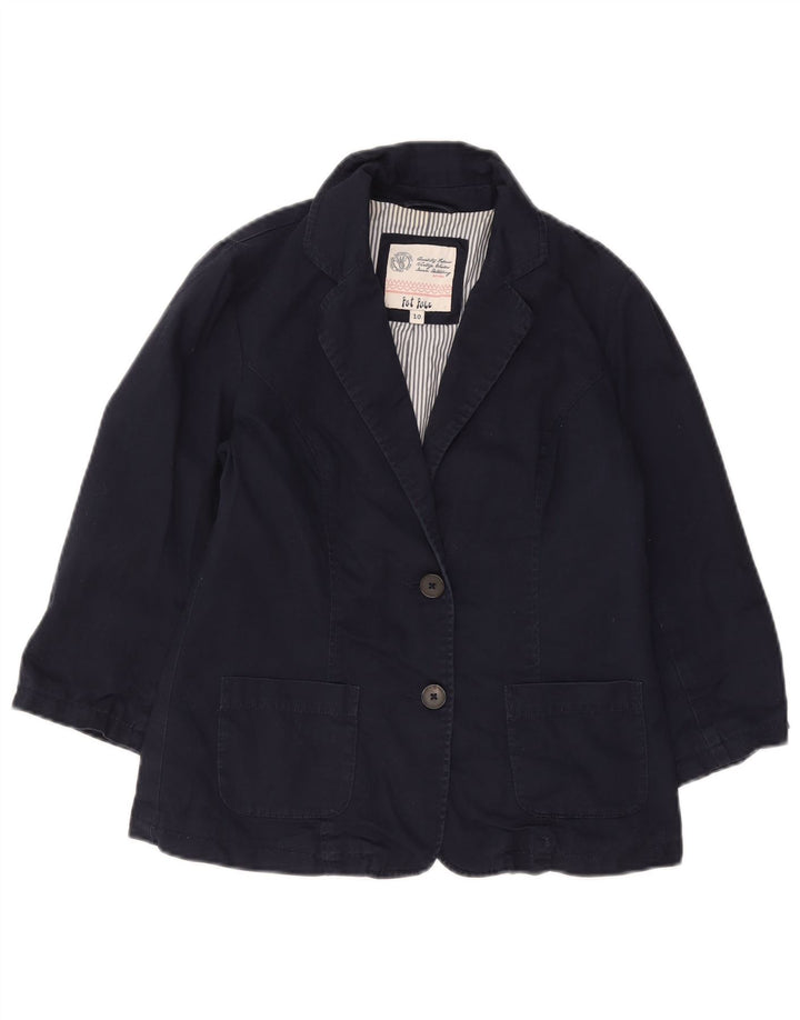 FAT FACE Damen-Blazer mit 3/4-Ärmeln und 2 Knöpfen, Gr. 10, Marineblau
