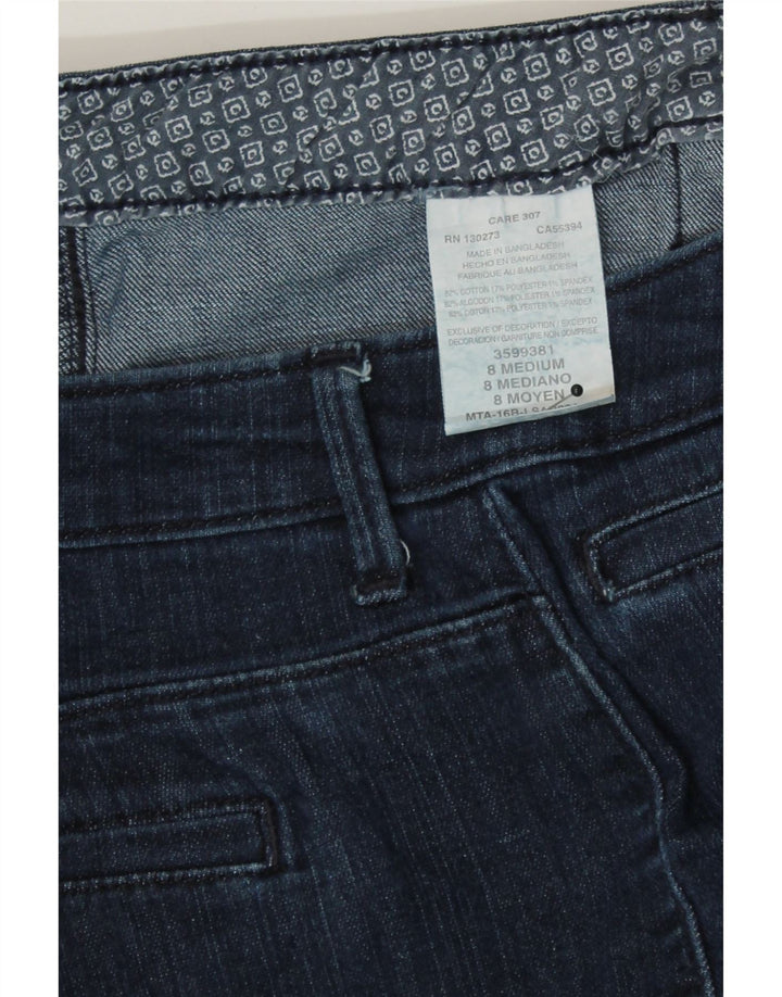 LEE Womens Natural Fit Denim Cargo Shorts US 8 Medium W32 Navy Blue Cotton Vintage Lee and Second-Hand Lee from Messina Hembry 