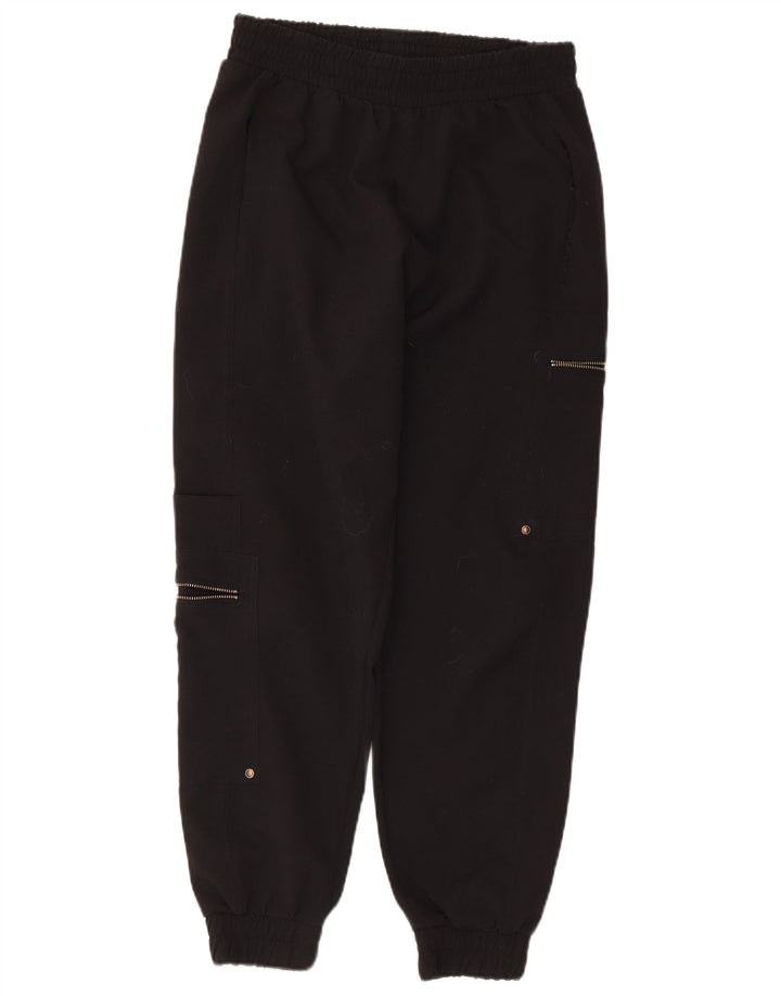 Zara Damen Cargo-Trainingshose, Jogginghose, Gr. 8, Schwarz
