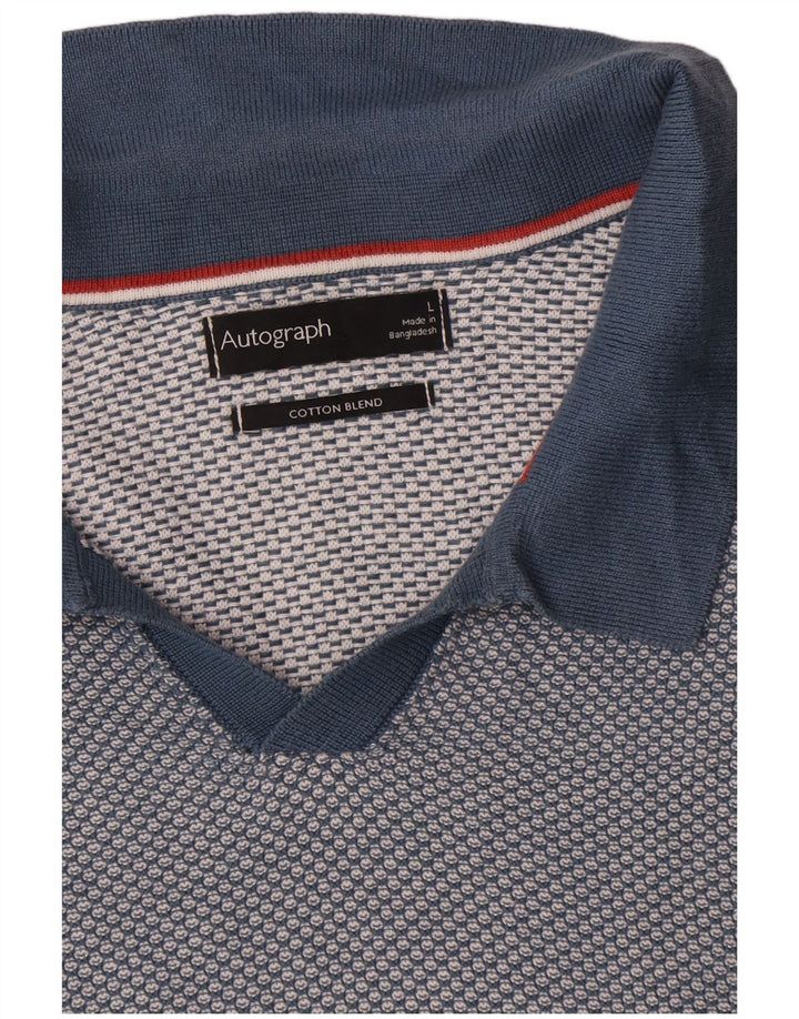 Marks & Spencer Herren Autograph Rollkragenpullover, Pullover, Größe L, Blau
