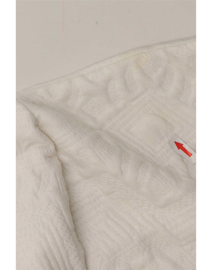 Zara Damen-Sweatshirt mit entspannter Passform, UK 12, Mittelweiß, geometrisch