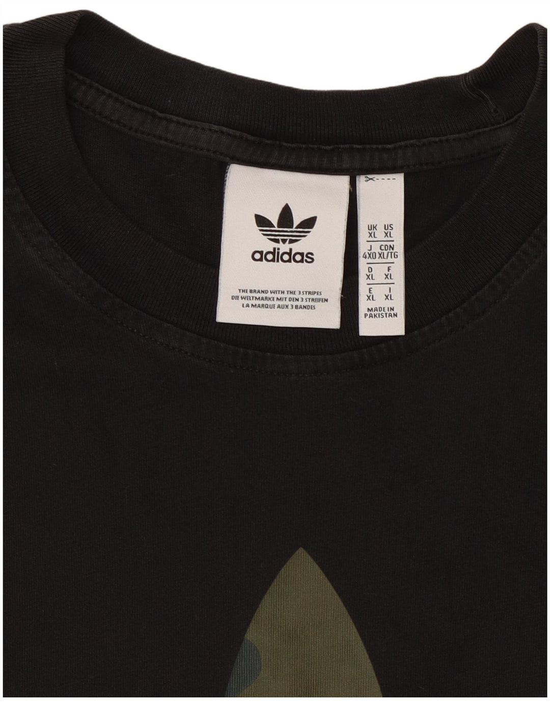 Adidas Herren Grafik T-Shirt Top XL Schwarz