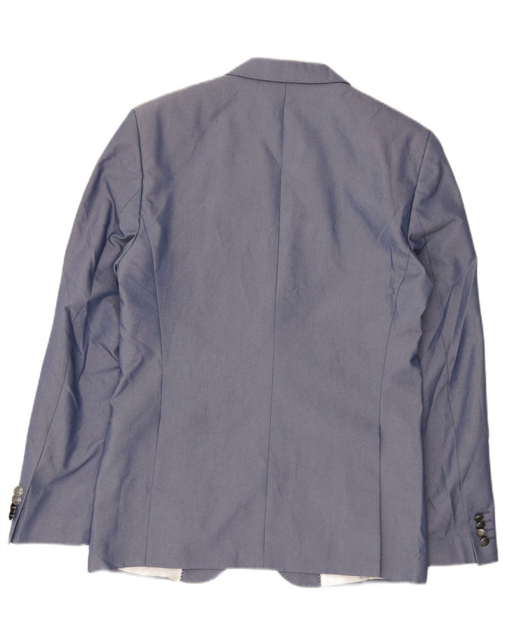 Zara Herren-Blazer mit 2 Knöpfen, Gr. 36, Größe S, Blau, Baumwolle