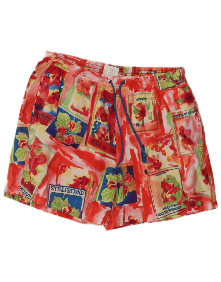 Allen Cox Herren-Badeshorts 2XL, mehrfarbiges Blumenmuster, Polyamid
