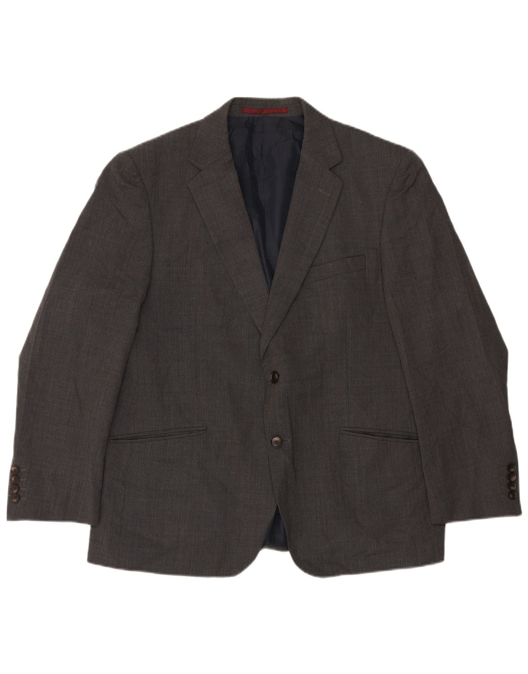 Marks & Spencer Herren-Blazer, kurz, mit 2 Knöpfen, UK 44, XL, graue Wolle