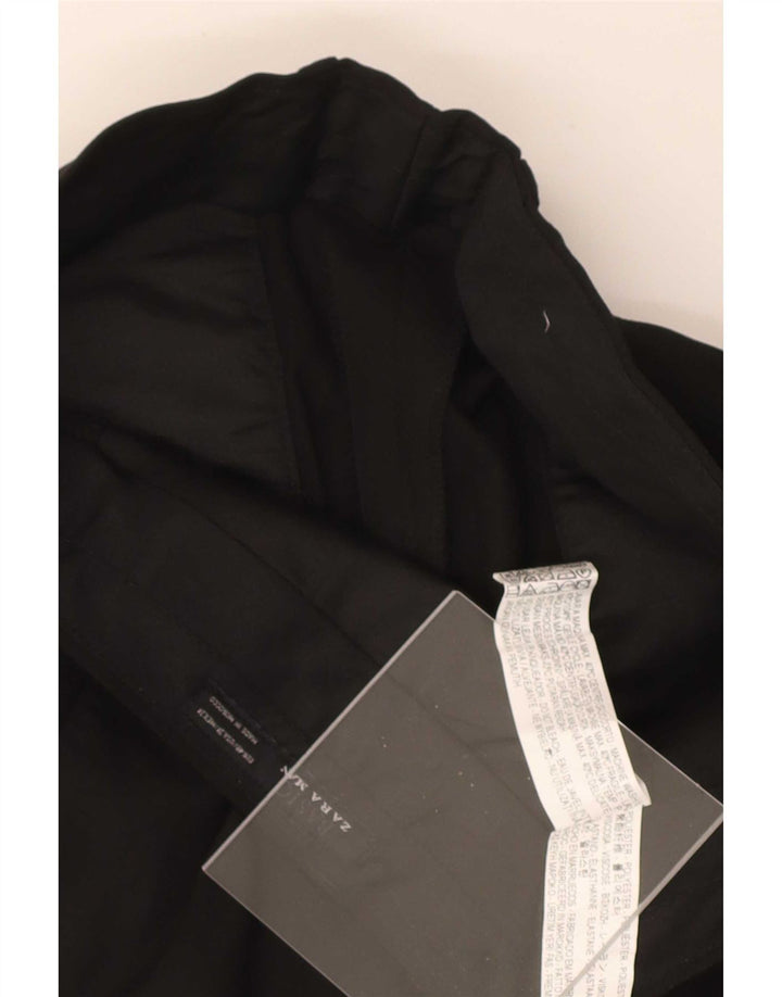 Gerade Anzughose für Damen von Zara, EU 40, Mittel W31 L29, Schwarz, Polyester