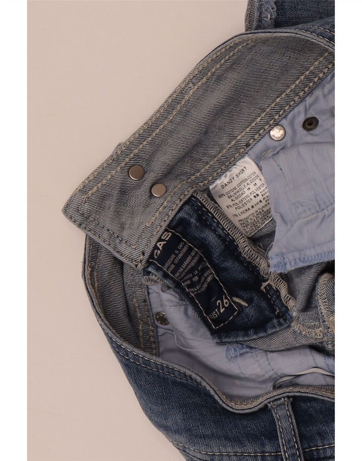 GUESS Damen Jeansshorts W26 Small Blaue Baumwolle