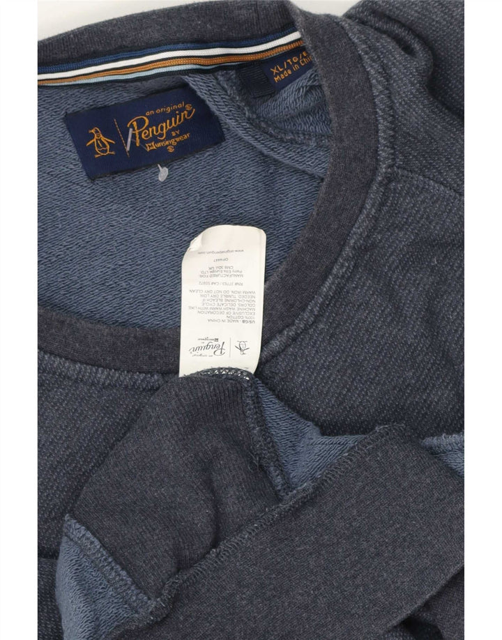 Penguin Herren-Sweatshirt mit Grafik, XL, Marineblau, Baumwolle