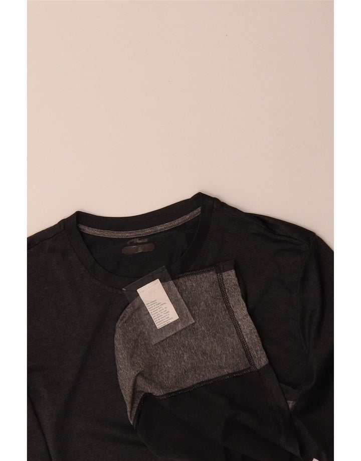 FILA Mens T-Shirt Top XL Grey Colourblock Elastane
