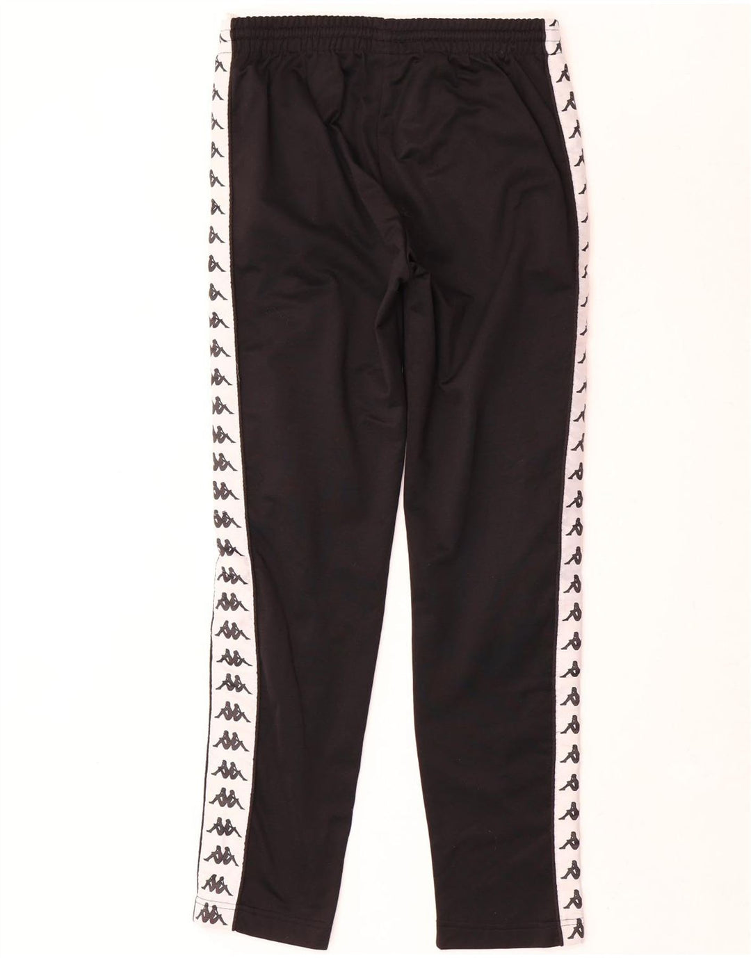 Kappa Herren-Trainingshose mit Grafik, Größe S, Schwarz, Farbblock-Polyester