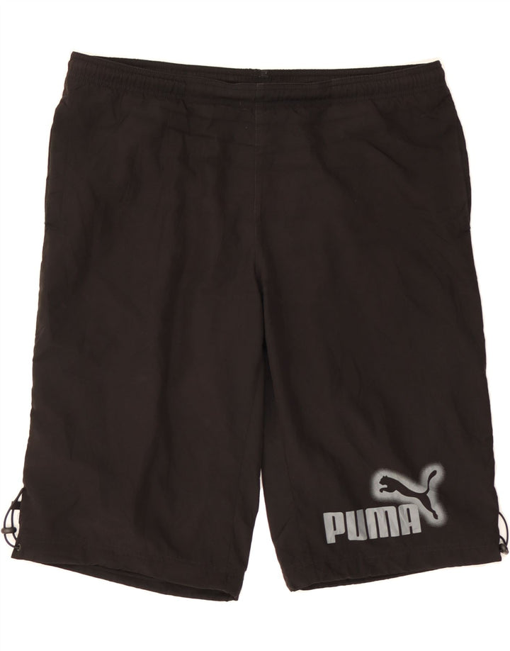 PUMA Mens Graphic Sport Shorts Large  Black Vintage Puma and Second-Hand Puma from Messina Hembry 