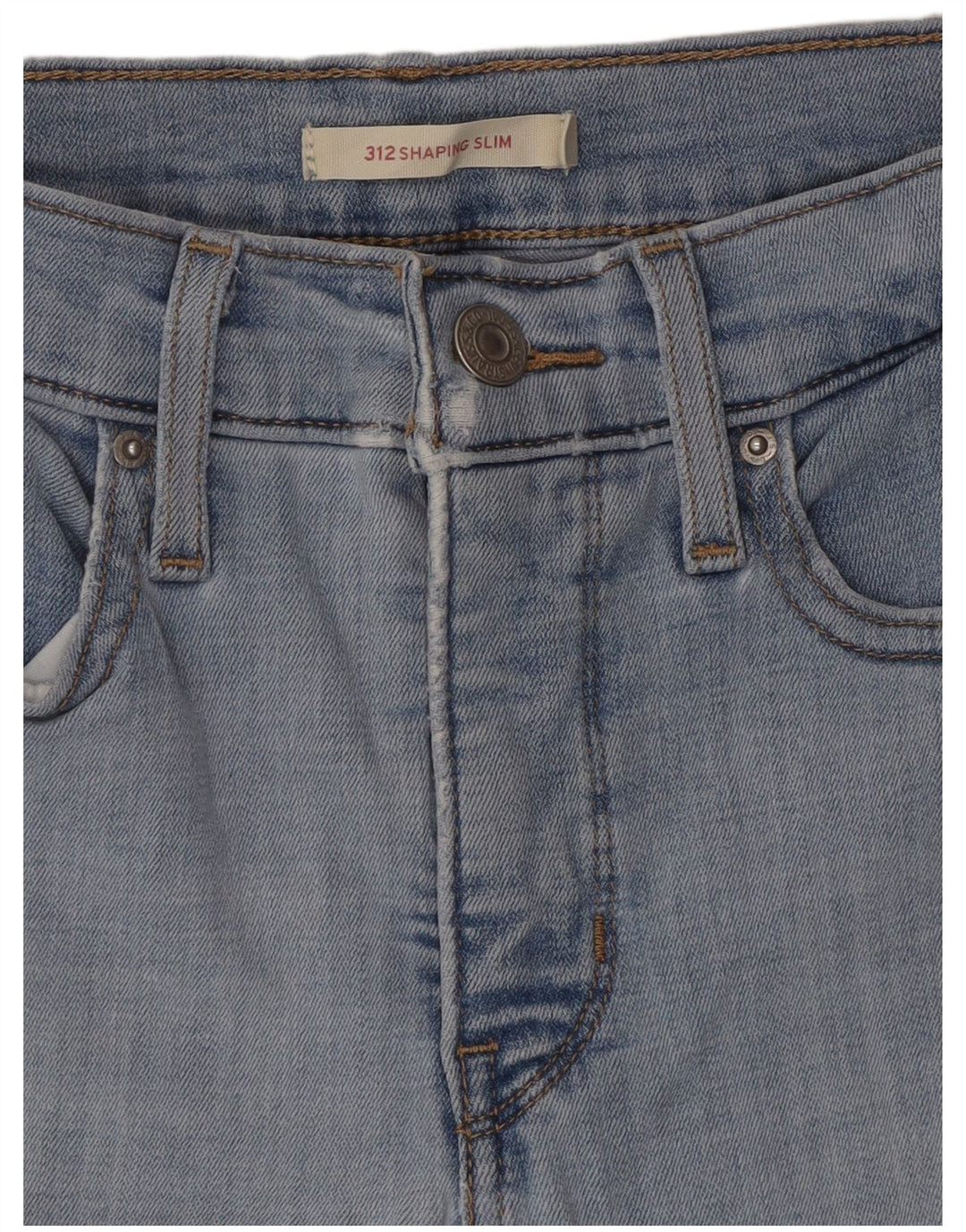 Levi's Damen 312 Shaping Slim Jeans W27 L30 Blaue Baumwolle