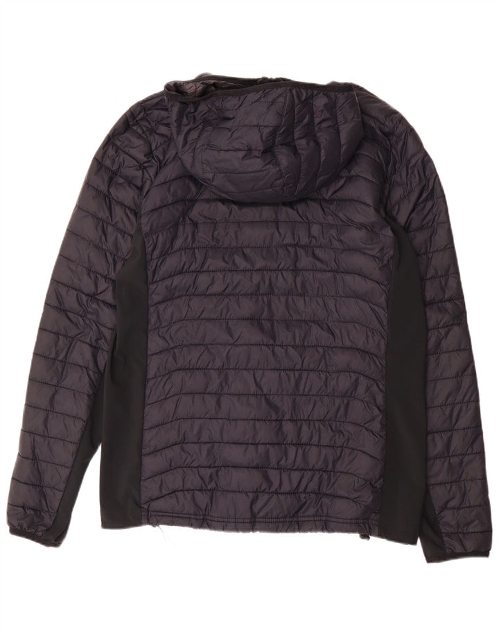 Columbia Herren-Jacke mit Kapuze, mittelgroß, Marineblau, Colourblock-Nylon