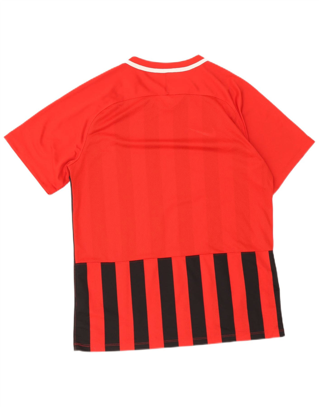 Nike Herren Dri Fit T-Shirt-Oberteil, großes, rot gestreiftes Polyester