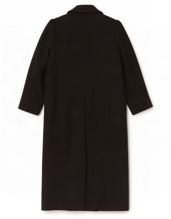 Marks & Spencer Damen Per Una Zweireihiger Mantel UK 12 Medium Schwarz