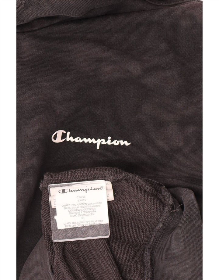 Champion Damen Kapuzenpullover UK 14 Mittelgraue Batik-Baumwolle