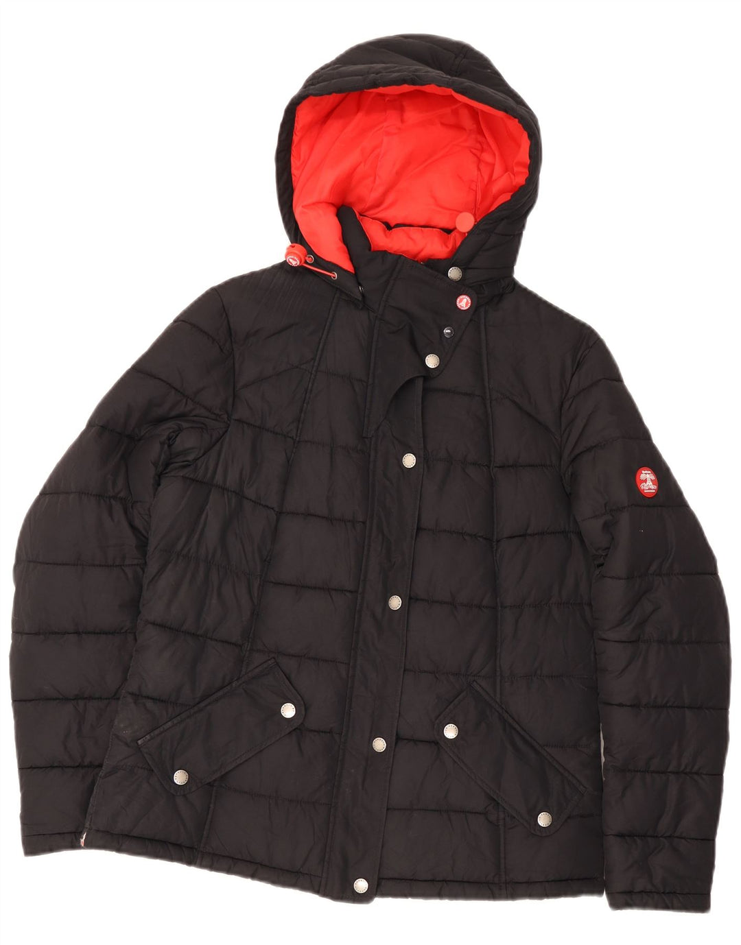 Barbour Wattierte Damenjacke mit Kapuze, UK 12, mittelschwarz
