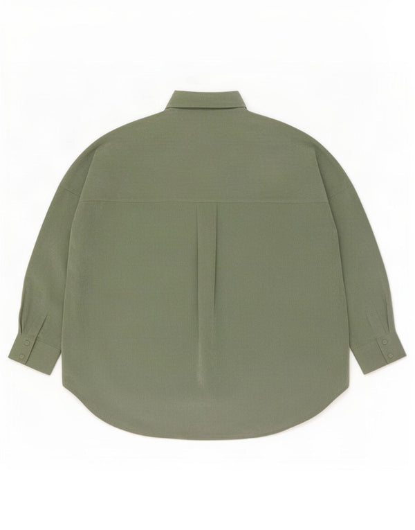 Zara Damen Übergroßes Cordhemd UK 10 Small Grün Polyester