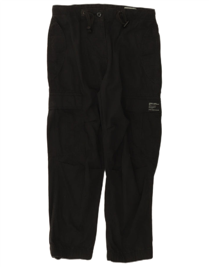 Superdry Damen Gerade Cargohose W26 L25 Schwarz Baumwolle