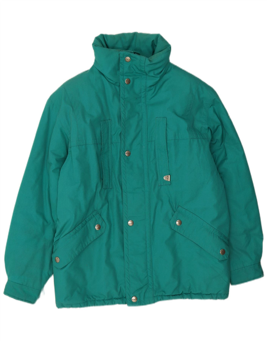 Fila Herren-Jacke mit Kapuze, gepolstert, Größe 46, klein, grün, Polyester