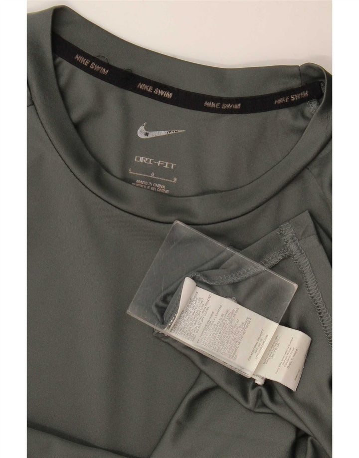 Nike Herren Dri Fit T-Shirt Top Large Grau Polyester