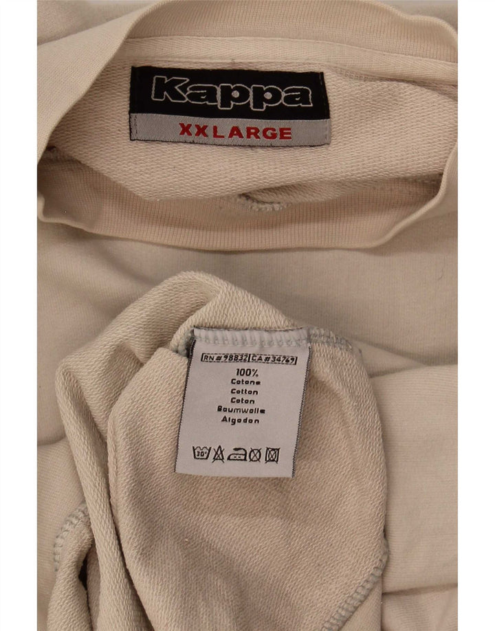 Kappa Herren Sweatshirt Pullover 2XL Beige Baumwolle