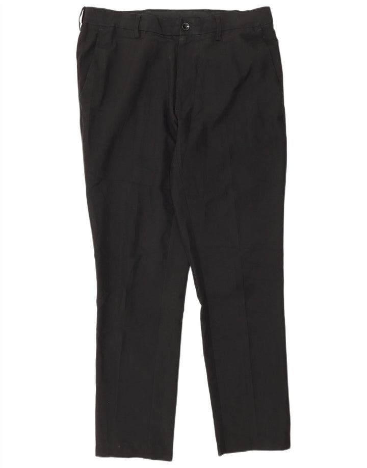Marks & Spencer Herren Slim Fit Chinohose W32 L29 Schwarz Polyester