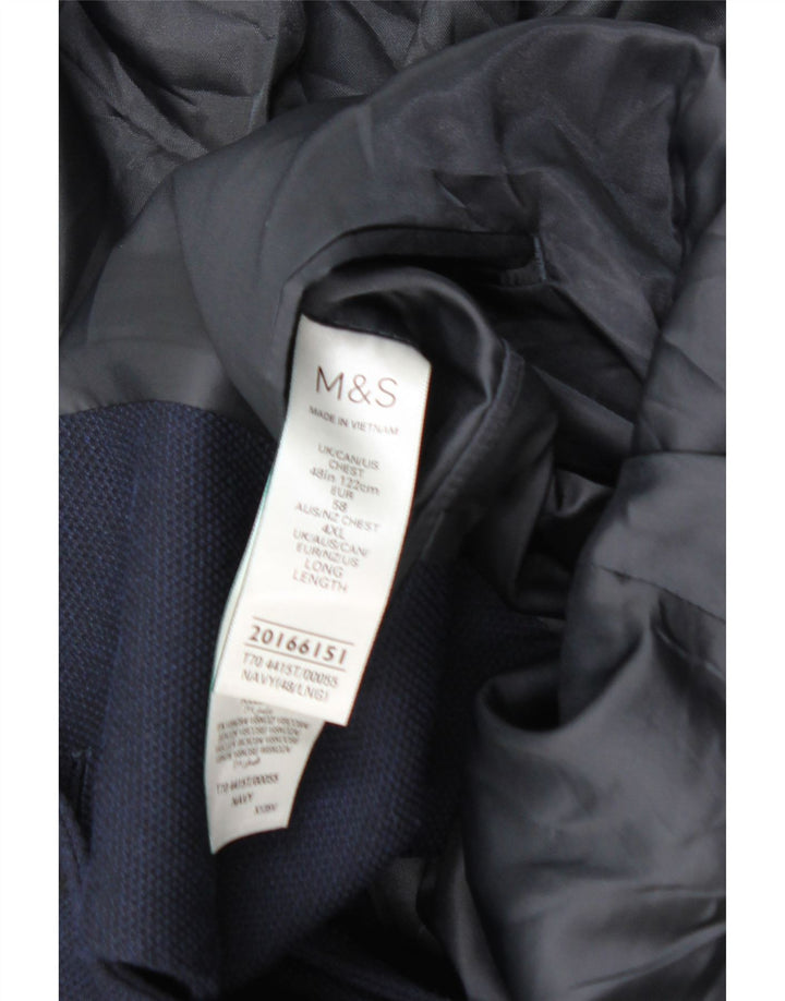 Marks & Spencer Herren-Blazer mit 2 Knöpfen, UK 48, 2XL, Marineblau, Polyamid