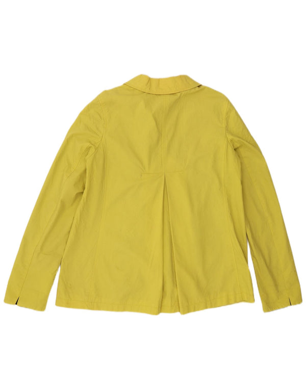 Hobbs Damen Pea Coat UK 12 Mittelgelbe Baumwolle