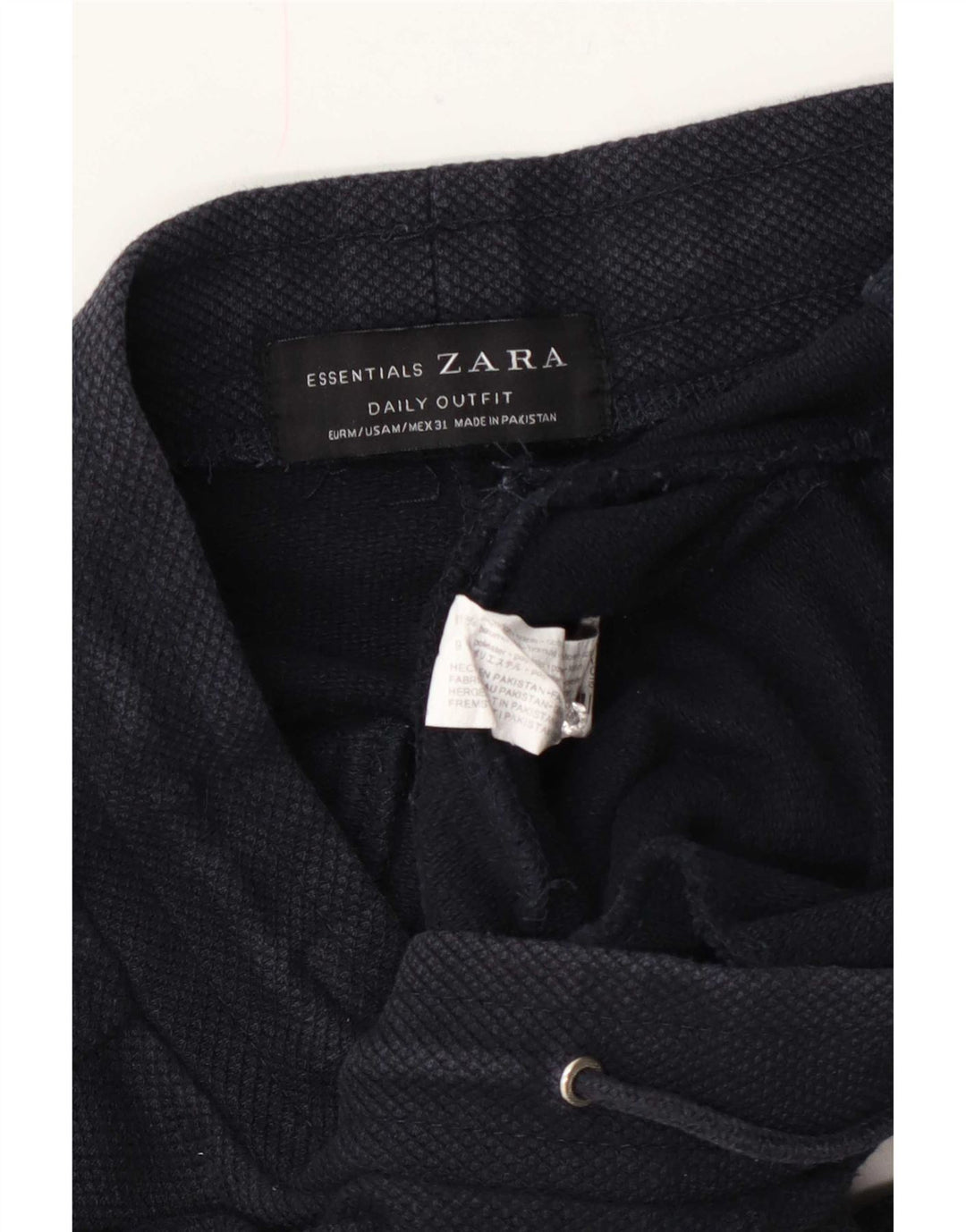 Zara Herren-Sportshorts aus mittelblauer Baumwolle in Marineblau