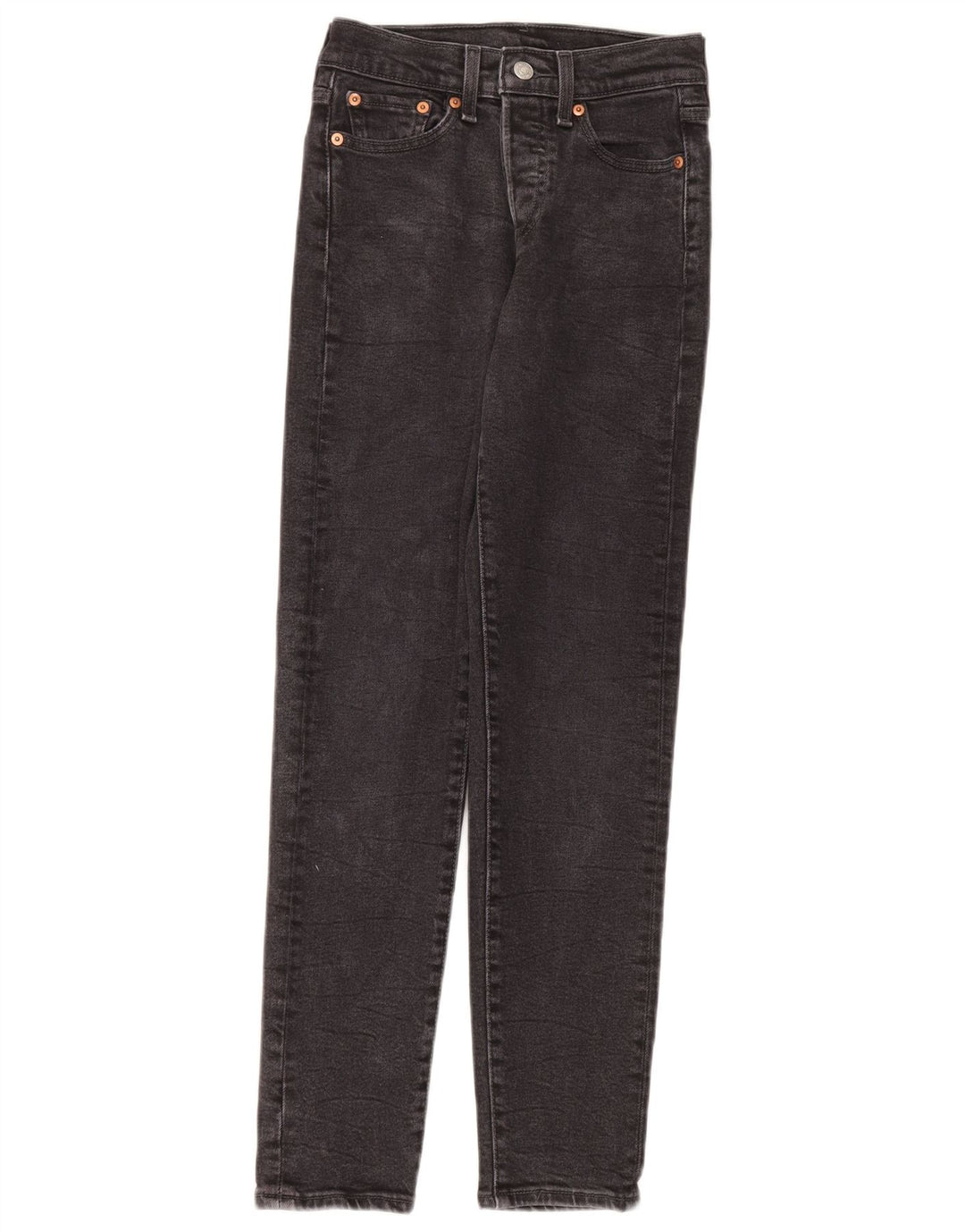 Levi's Damen Slim Jeans W24 L28 Graue Baumwolle