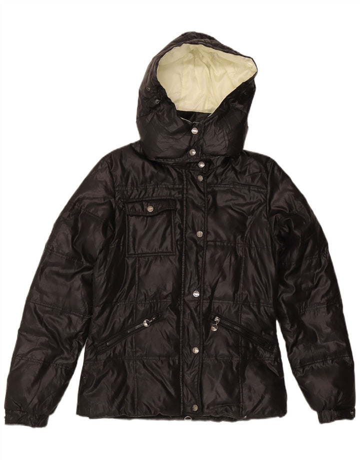 LOTTO Wattierte Damenjacke mit Kapuze, UK 14, Mittelschwarz, Polyamid