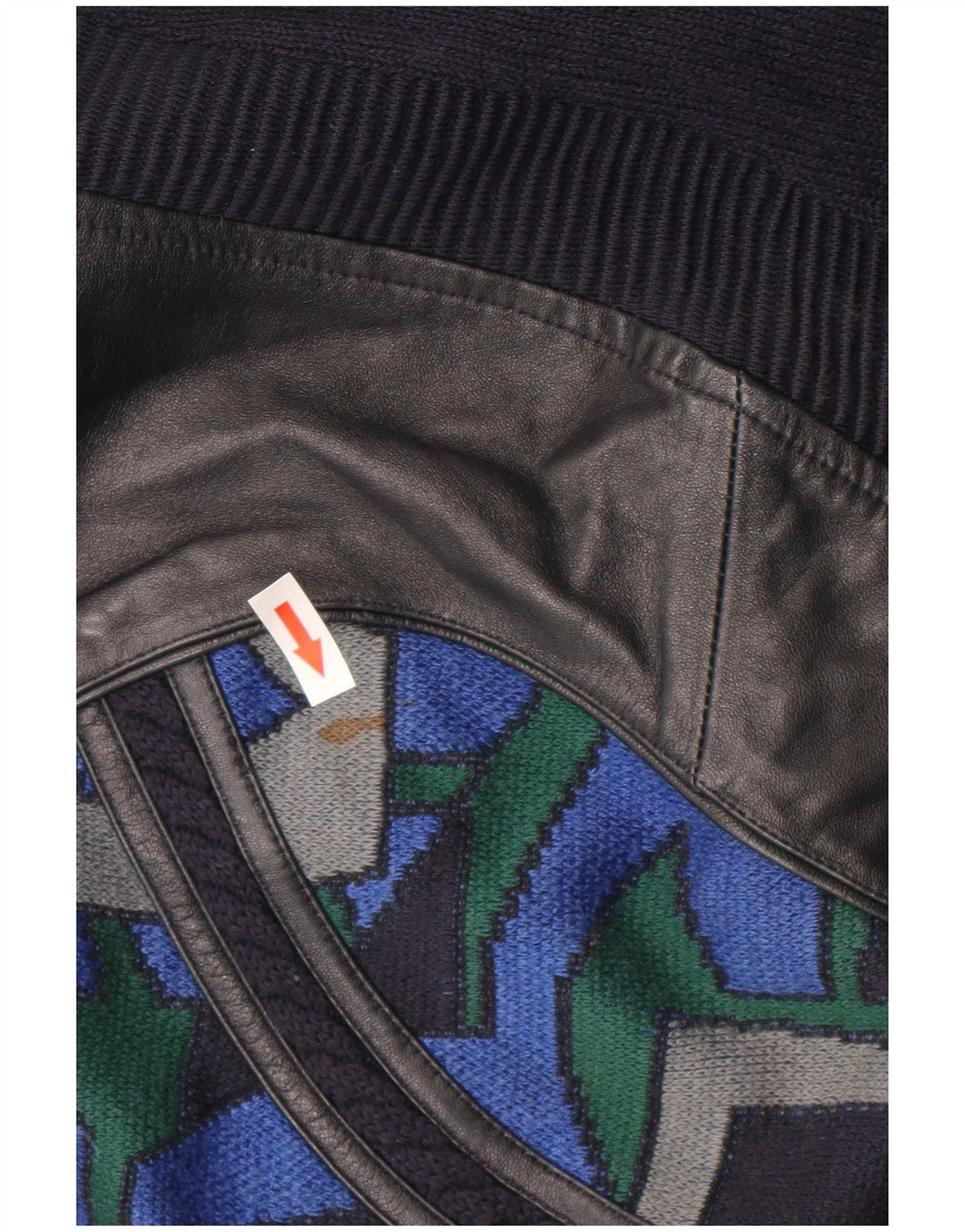 Rainbow Herren-Pullover mit Rundhalsausschnitt IT 56 2XL Marineblaue geometrische Baumwolle