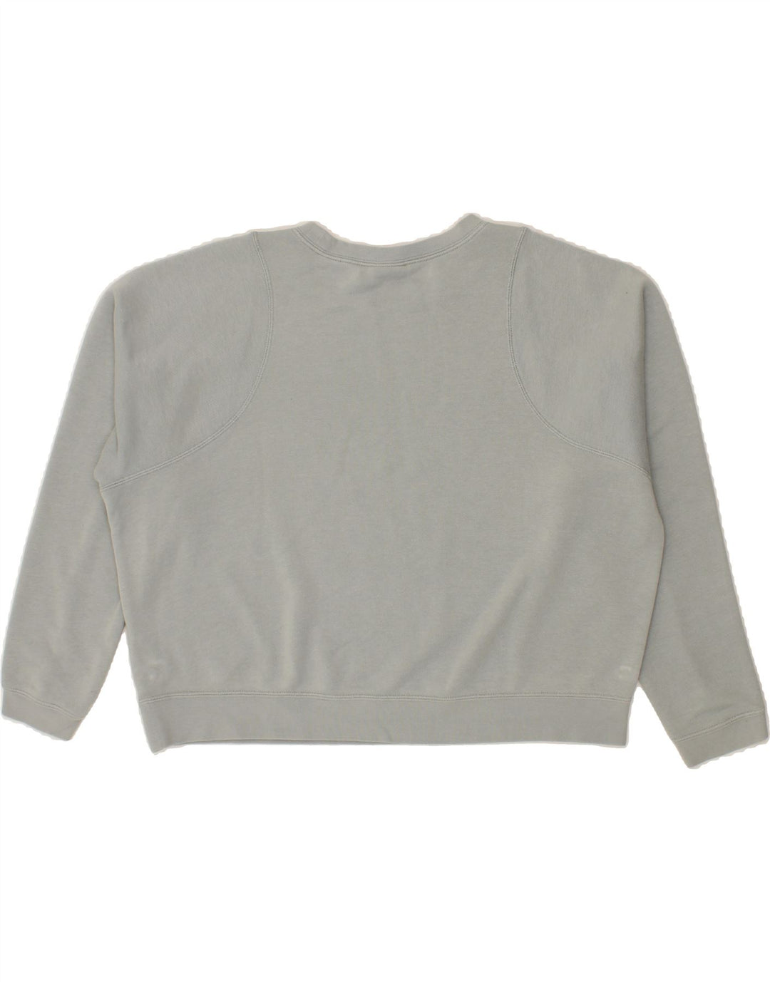 NIKE Womens Oversized Crop Sweatshirt Jumper UK 14 Medium Grey Cotton Vintage Nike and Second-Hand Nike from Messina Hembry 